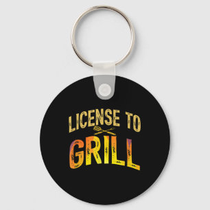 Mens Funny Vater Lieben Grillen Lizenz für Grill F Schlüsselanhänger