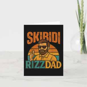 Mens Funny Vatertag Skibidi Rizzdad Karte