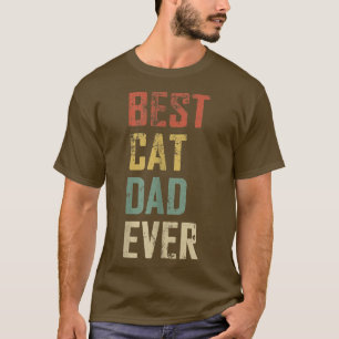Mens Funny Vatertag Vintag Bester Cat Vater je T-Shirt