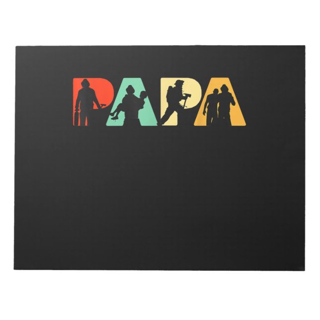 Mens Funny Vathers Day-Geschenk |Funny Firefighter Notizblock (Vorderseite)