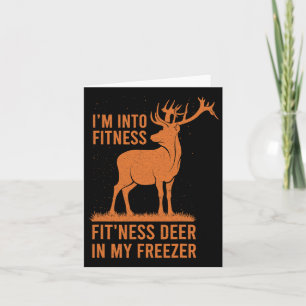 Mens Funny Vintag Hunter Ich bin in Fitness Deer H Karte