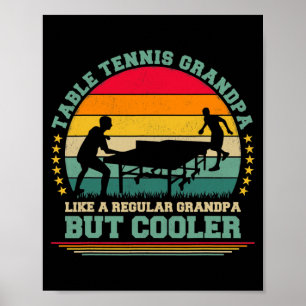 Mens Funny Vintag Retro Tischtennis Großartiger Ga Poster