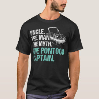 Mens Funny Vintag Uncle Pontoon Bootsführer T-Shirt