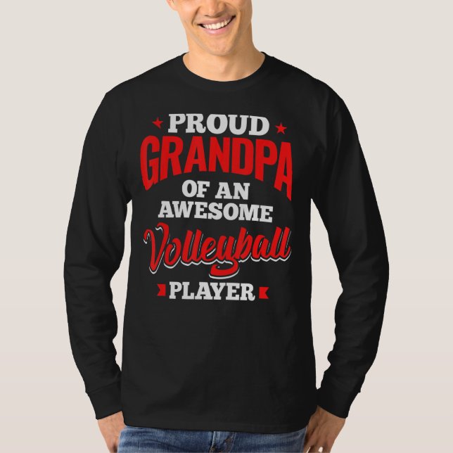 Mens Funny Volleyball Lover Grafische Grandpas und T-Shirt (Vorderseite)