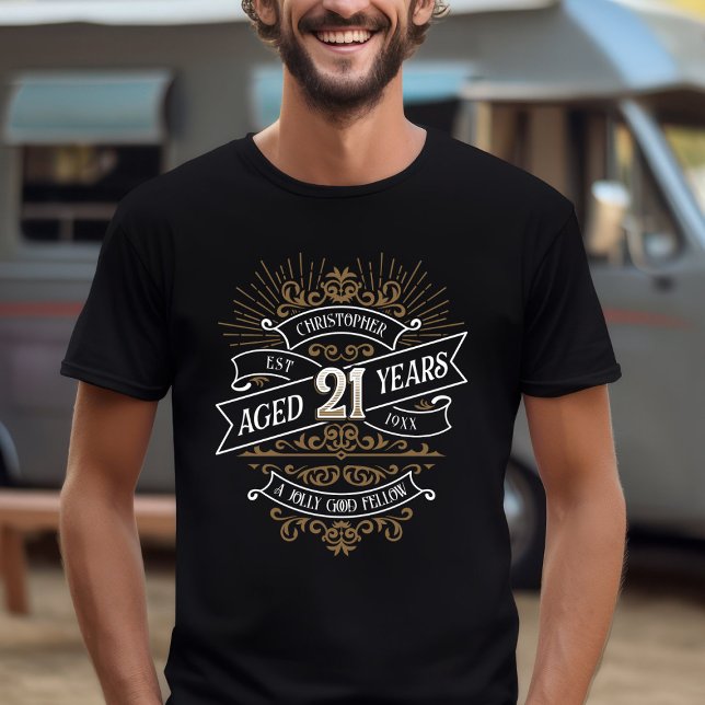 Mens Funny Whiskey 21. Geburtstag T-Shirt (Von Creator hochgeladen)