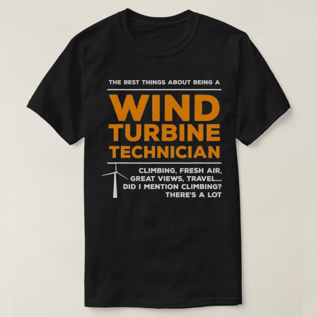 Mens Funny Wind Turbinenreparateur Geschenk für ei T-Shirt (Design vorne)