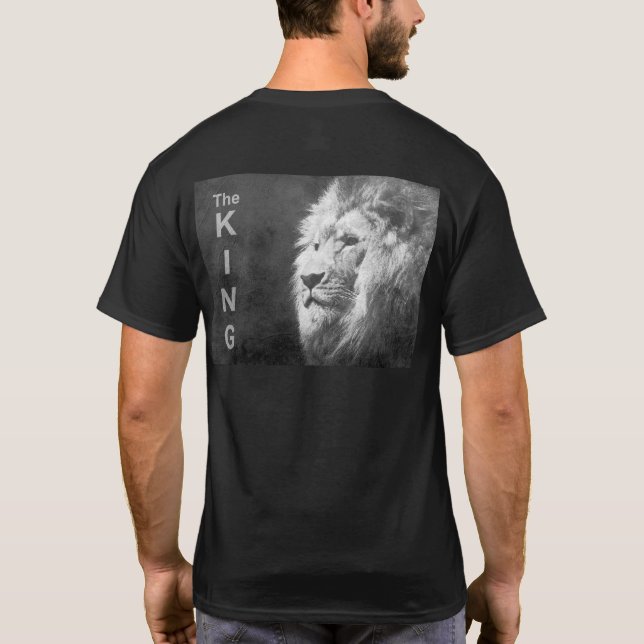 Mens für benutzerdefinierte elegante Pop Art Lion  T-Shirt (Rückseite)
