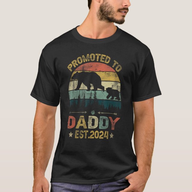 Mens für Daddy 2024 Funny für neuen Daddy T-Shirt (Vorderseite)