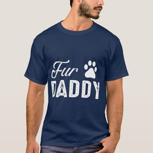 Mens Fur Daddy Cool für Hundeliebhaber T-Shirt (Vorderseite)
