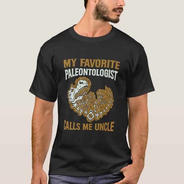 Mens Future Paläontology Zitat für einen Onkel T-Shirt (Vorderseite)