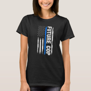Mens Future Polizist Polizeibeamte Polizisten T-Shirt