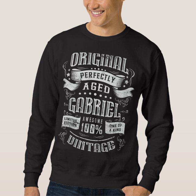 Mens Gabriel Original Vintag Sweatshirt (Vorderseite)
