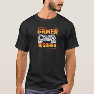 Mens Gamer Husband Funny Trendy Video Game Kontrol T-Shirt