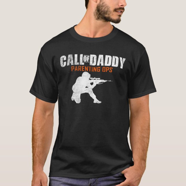 Mens Gamer Vater Call of Daddy Parenting Ops Funny T-Shirt (Vorderseite)