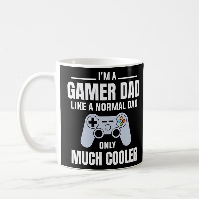 Mens Gamer Vater wie ein normaler Vater - Videospi Kaffeetasse (Links)