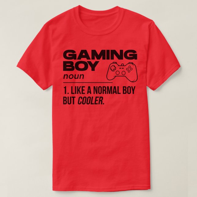 Mens Gaming Boy Noun Definition Video Game Player  T-Shirt (Design vorne)