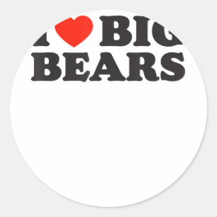 Mens Gay Cruise I LIEBE BIG BEARS Gay Pride Parad Runder Aufkleber