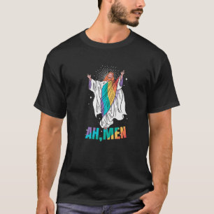 Mens Gay God LGBT Christlich Stolz Gay Rainbow Fla T-Shirt