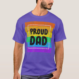 Mens Gay Pride Proud Vater Vater Partner LGBTQ T-Shirt