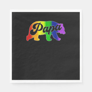 Mens Gay Vater LGBT Pride Rainbow Papa Bärenvater Serviette