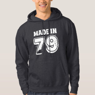 Mens Geburtstag Jahr gemacht in 79 erschütterten L Hoodie
