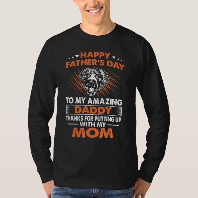 Mens German Drahthaar Pointer Dog Vater Happy Fath T-Shirt (Vorderseite)