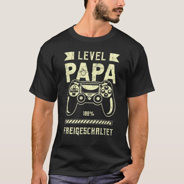 Mens German Fresh dad Level dad Game controller 1 T-Shirt (Vorderseite)
