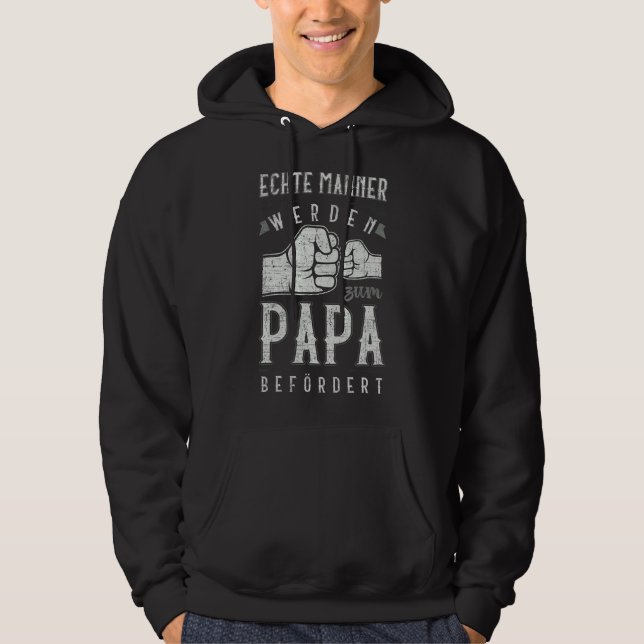 Mens German  New dad  Dad child Hoodie (Vorderseite)