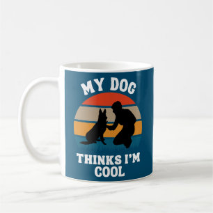 Mens German Shepherd My Dog denkt, ich bin Cooler  Kaffeetasse