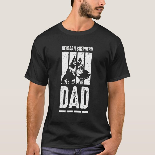 Mens German Shepherd Vater 3 T-Shirt (Vorderseite)