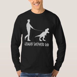 Mens German Shepherd Vater Dinosaur Gsd Eigentümer T-Shirt