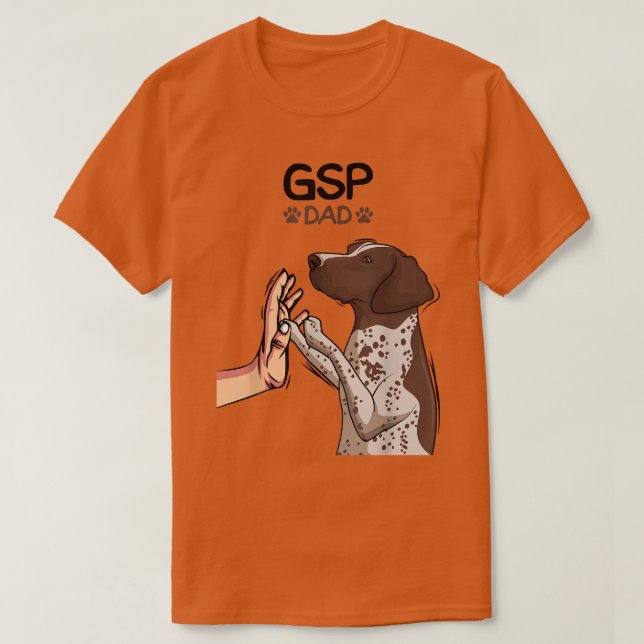 Mens German Shorthaired Pointer GSP Hund Vater  T-Shirt (Design vorne)