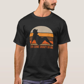 Mens gießt mir etwas Gravur auf T-Shirt