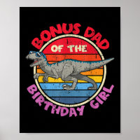 Mens Girl Birthday I Bonus Vater I Velociraptor I