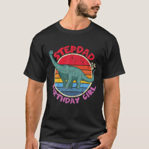 Mens Girl Geburtstag I Stepdad I Brachiosaurus I F T-Shirt