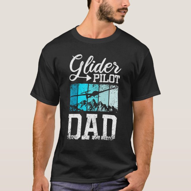 Mens Glider Pilot Vater T-Shirt (Vorderseite)