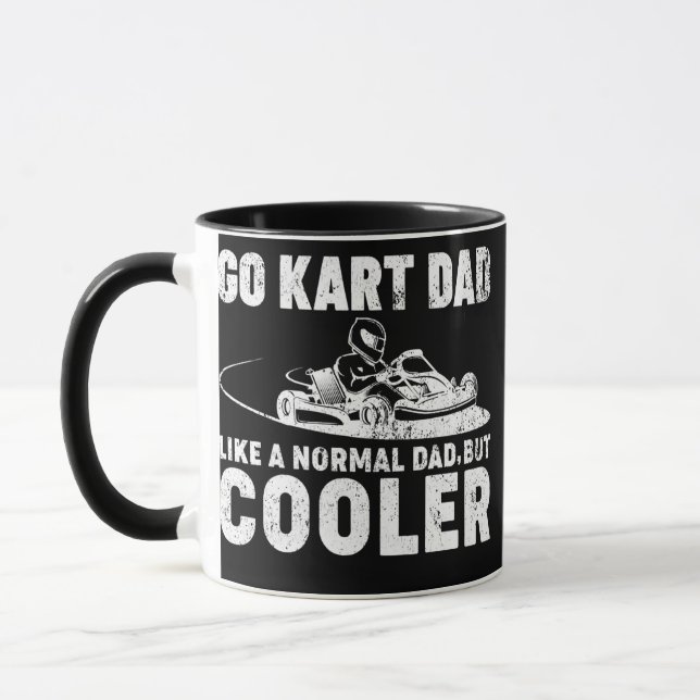Mens Go Kart Dad Like A Normal Dad Kart Racing Tasse (Links)