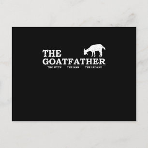 Mens Goat Far Pet Lover Fars Day Einladungspostkarte