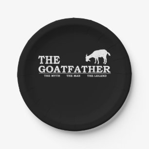 Mens Goat Far Pet Lover Fars Day Pappteller