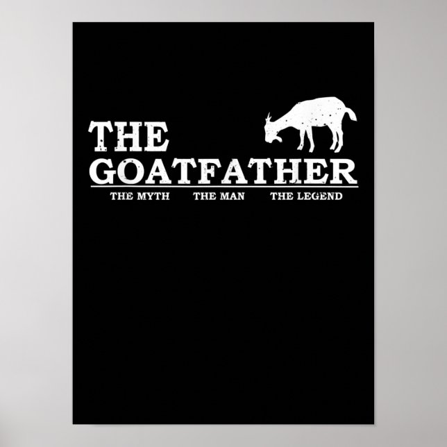 Mens Goat Far Pet Lover Fars Day Poster (Vorne)