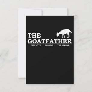 Mens Goat Far Pet Lover Fars Day RSVP Karte