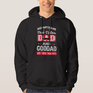 Mens God Ed Me Two Titles Vater Goddad Vatertag Hoodie