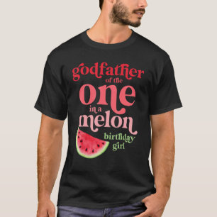 Mens Godvater von einem in einem Melon-Geburtstags T-Shirt