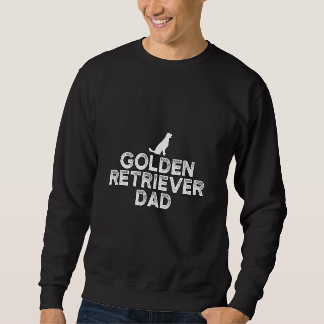 Mens Golden retriever daddy dog dogs dog owner dog Sweatshirt (Vorderseite)