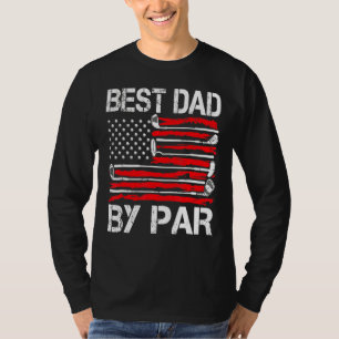 Mens Golf Best Bonus Vater Par Golfer American Fl T-Shirt