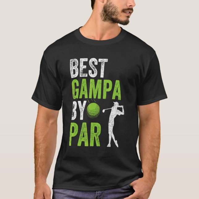 Mens Golf Best Gampa by Par Daddy Golfer Vater T-Shirt (Vorderseite)