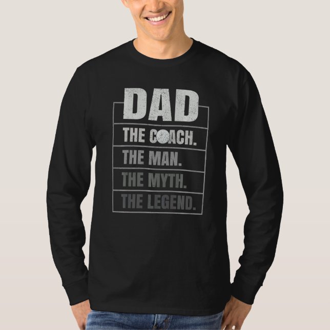 Mens Golf Coach Vater Man Myth Legend Golf Vater T-Shirt (Vorderseite)