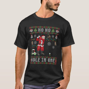 Mens Golf hässlich Weihnachten Ho Ho Loch in einem T-Shirt