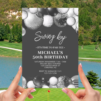Men's Golf Partee 50. Geburtstag Einladung
