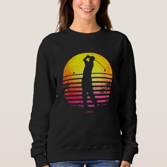 Mens Golf Vathage Funny Vintag Retro Style Sweatshirt (Vorderseite)